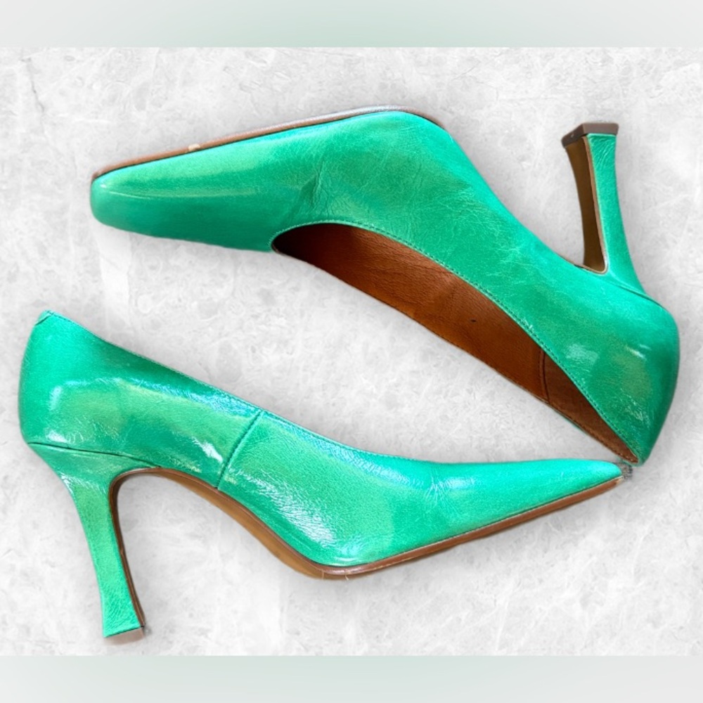 L’intervalle Green leather Women's Heels - Picture 2 of 6